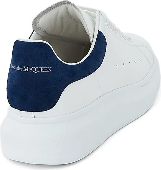 Men's Oversized Leather Platform Sneakers - White Lust Red - Size 9 - Image 5