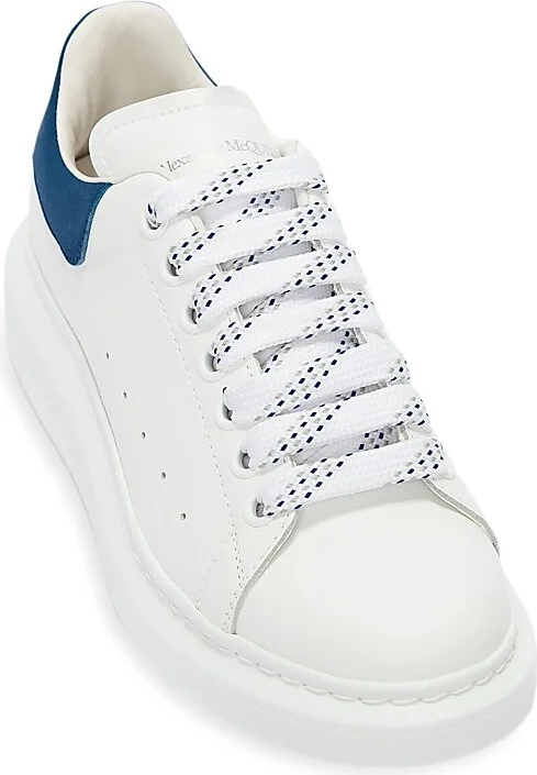 Men's Oversized Leather Platform Sneakers - White Lust Red - Size 9 - Image 6