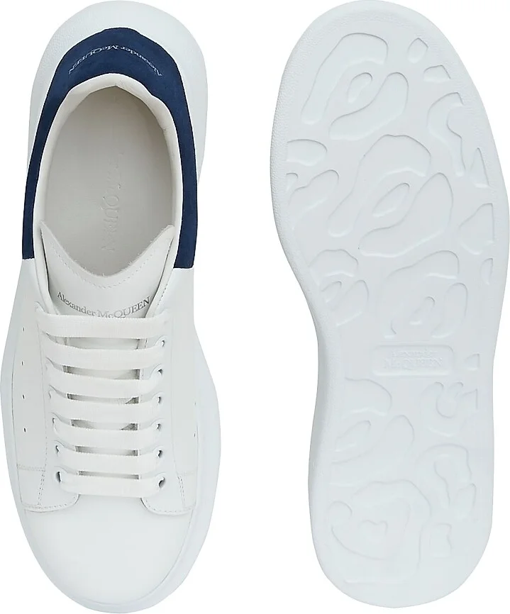 Men's Oversized Leather Platform Sneakers - White Lust Red - Size 9 - Image 7