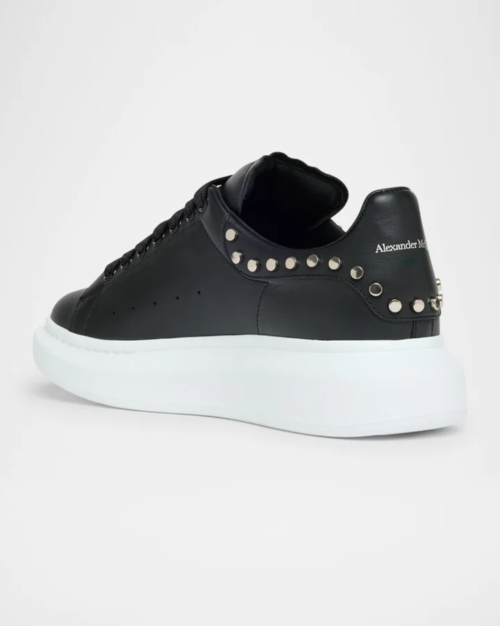 Men's Oversized Studded Leather Low-Top Sneakers - Image 4