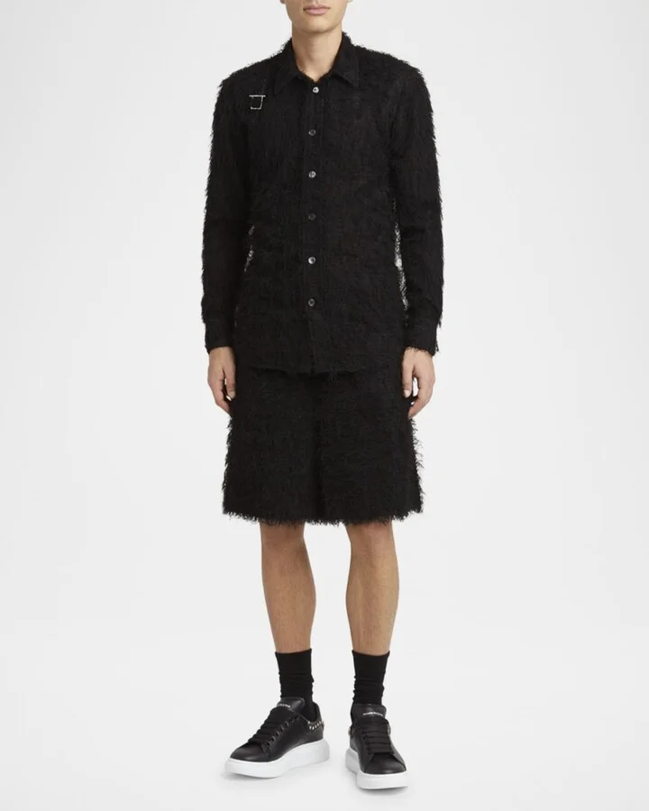 Men's Oversized Studded Leather Low-Top Sneakers - Image 9