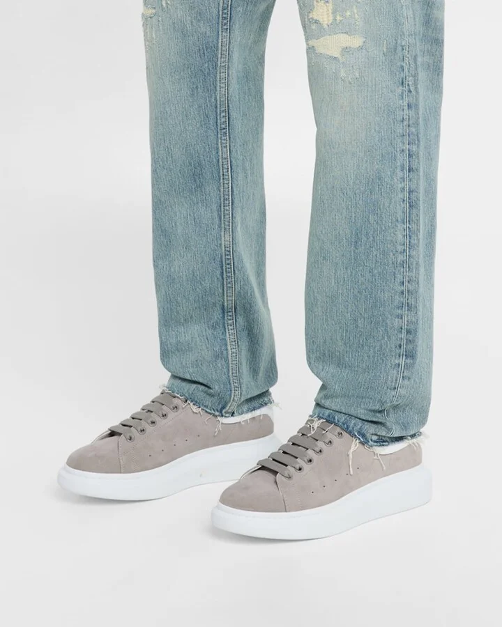 Men's Oversized Suede Low-Top Sneakers - Image 3