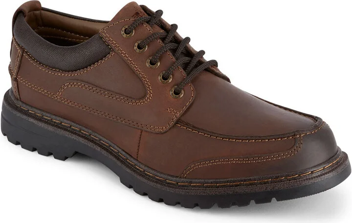 Mens Overton Leather Rugged Casual Oxford Shoe with Stain Defender - Wide Widths Available