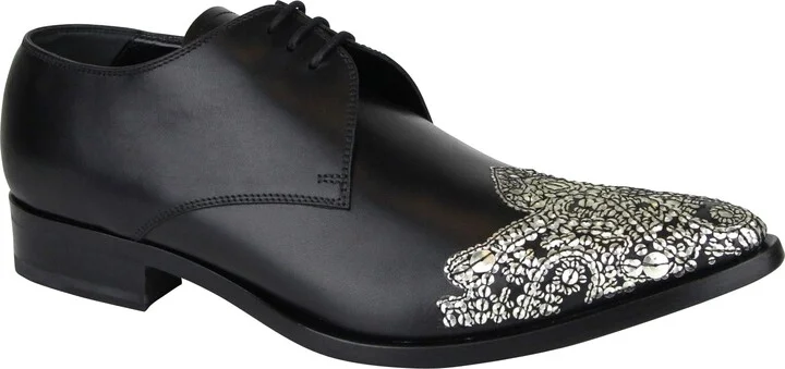 Men's Oxfords Black Leather Dress Shoes