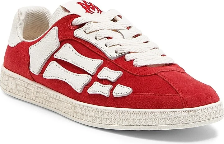 Men's Pacific Bones Leather Sneakers - Varsity Red - Size 15 - Image 2