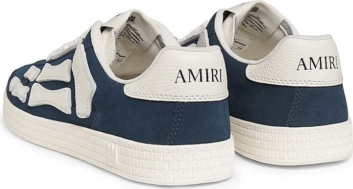 Men's Pacific Bones Suede & Leather Low-Top Sneakers - Midnight Blue - Size 15 - Image 3
