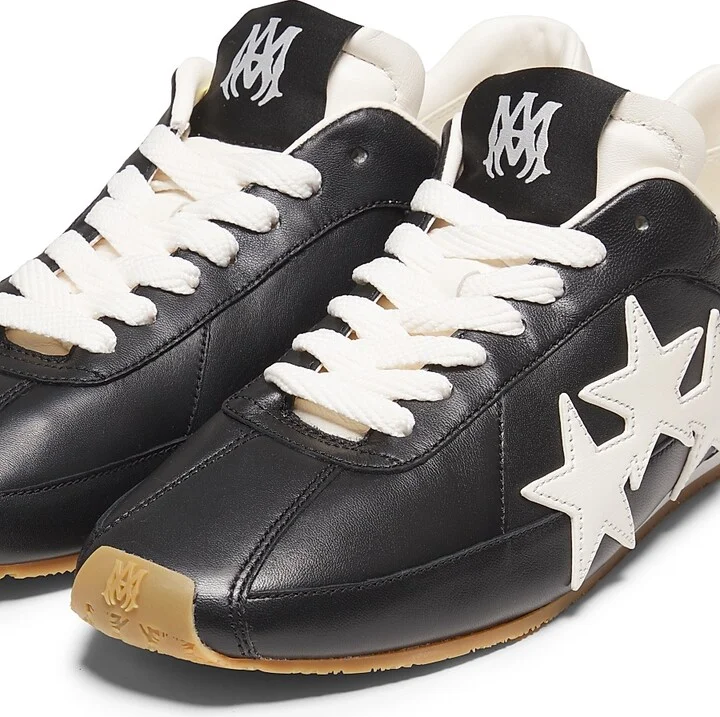 Men's Pacific Slim Leather Low-Top Sneakers - Black - Size 15 - Image 2