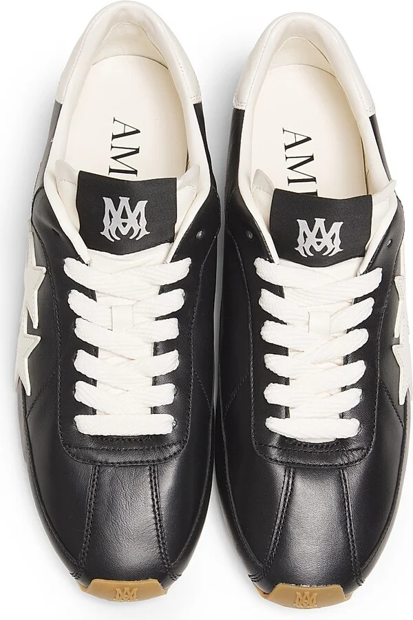 Men's Pacific Slim Leather Low-Top Sneakers - Black - Size 15 - Image 4