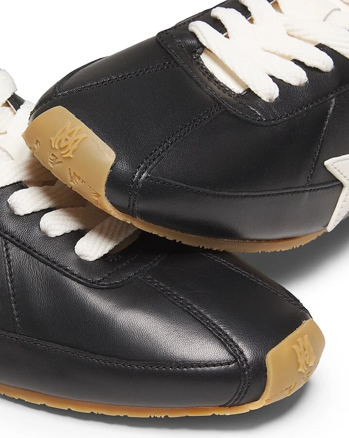 Men's Pacific Slim Leather Low-Top Sneakers - Black - Size 15 - Image 5