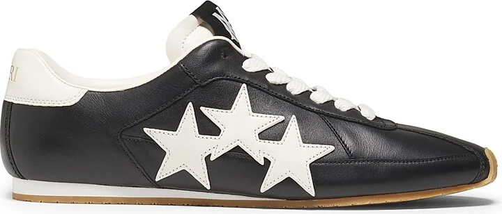 Men's Pacific Slim Leather Low-Top Sneakers - Black - Size 15