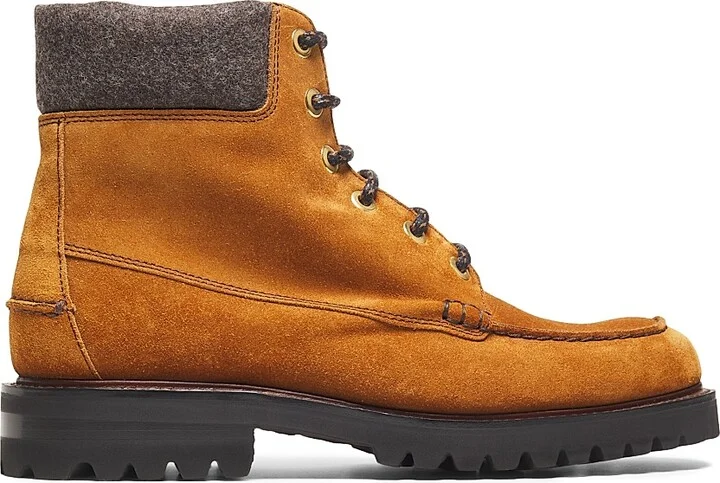 Men's Padstow Suede Hiking Boots - Brandy - Size 10.5
