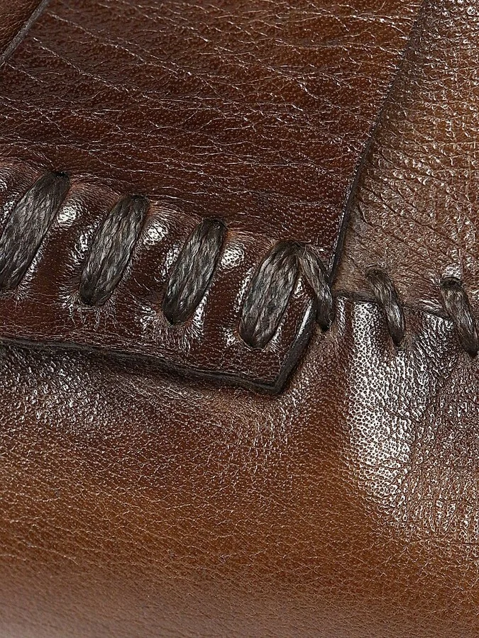 Men's Paine Leather Moccasin Loafers - Brown - Size 7 - Image 6