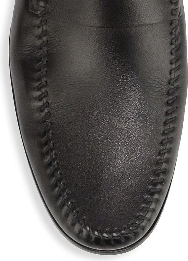 Men's Paine Leather Moccasin Loafers - Brown - Size 7 - Image 9