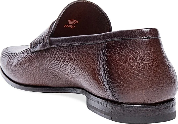 Men's Paine Tumbled Leather Loafers - Dark Brown - Size 8 - Image 3