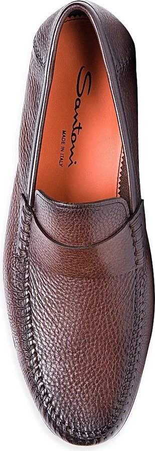 Men's Paine Tumbled Leather Loafers - Dark Brown - Size 8 - Image 4