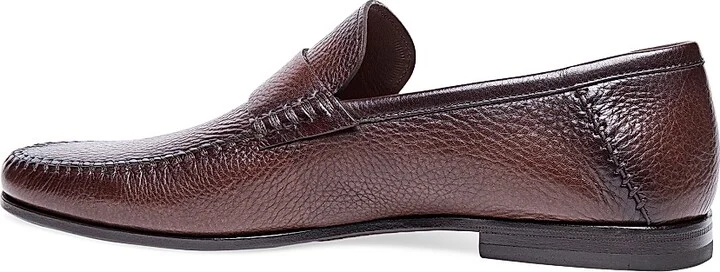 Men's Paine Tumbled Leather Loafers - Dark Brown - Size 8 - Image 5