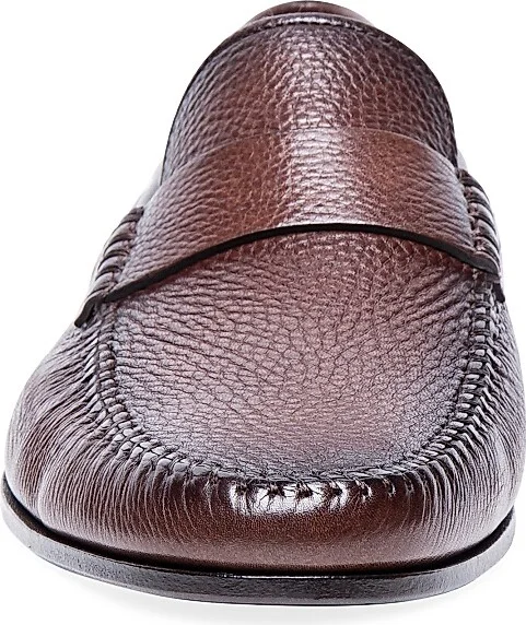 Men's Paine Tumbled Leather Loafers - Dark Brown - Size 8 - Image 6