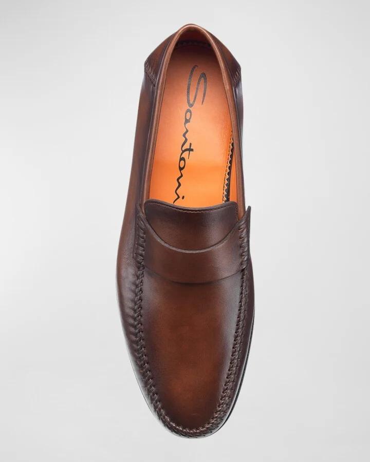 Men's Paine Whipstitched Leather Loafers - Image 4
