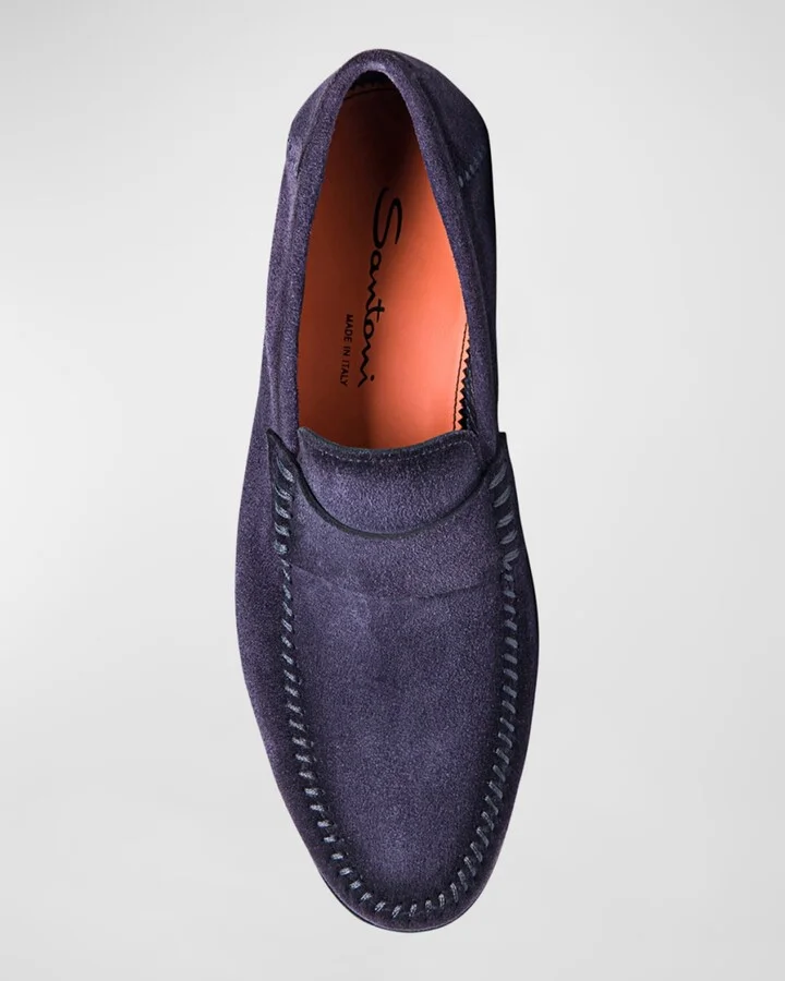 Men's Paine Whipstitched Leather Loafers - Image 11