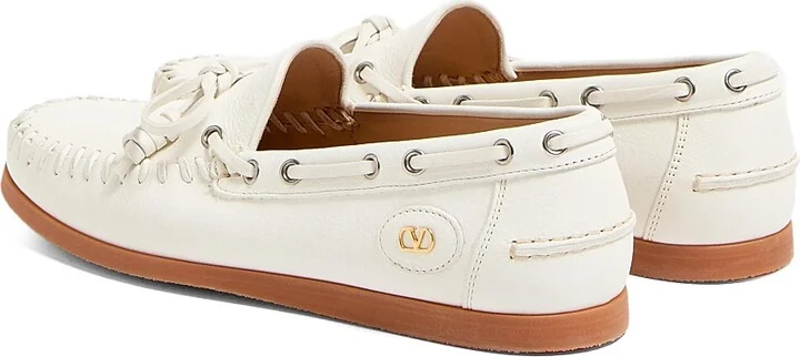 Men's Palm Avenue Buffalo Leather Boat Shoes - Ivory - Size 10 - Image 3