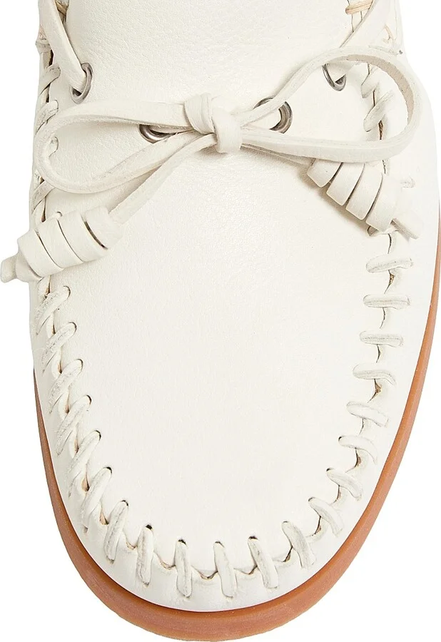 Men's Palm Avenue Buffalo Leather Boat Shoes - Ivory - Size 10 - Image 5