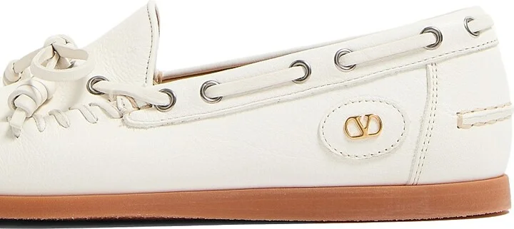Men's Palm Avenue Buffalo Leather Boat Shoes - Ivory - Size 10 - Image 6
