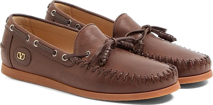 Men's Palm Avenue Buffalo Leather Boat Shoes - Ivory - Size 10 - Image 8