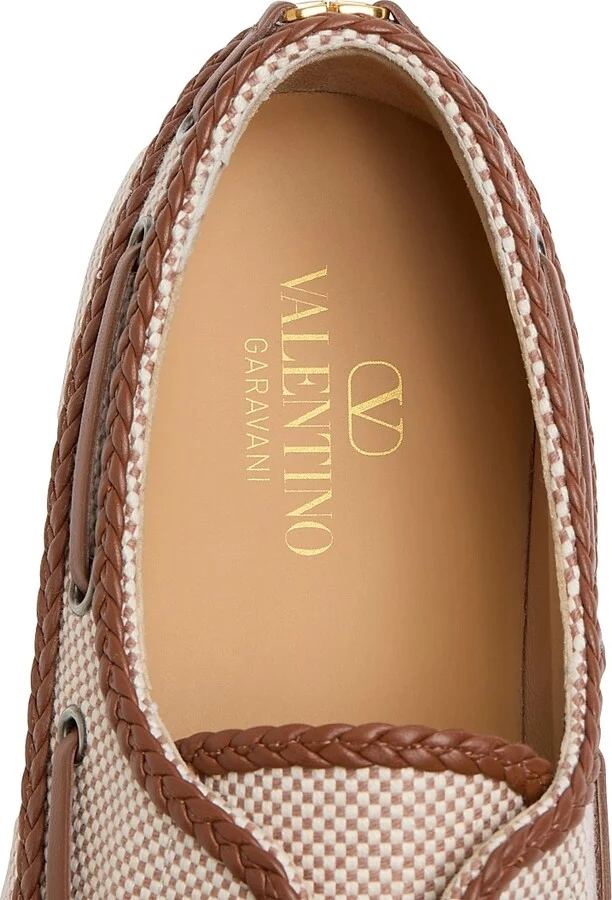 Men's Palm Avenue Canvas and Nappa Boat Shoes - Beige - Size 9 - Image 6
