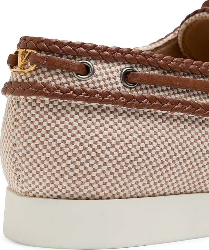 Men's Palm Avenue Canvas and Nappa Boat Shoes - Beige - Size 9 - Image 7