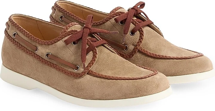 Men's Palm Avenue Crust and Nappa Leather Boat Shoe - Khaki Tobacco - Size 10 - Image 2