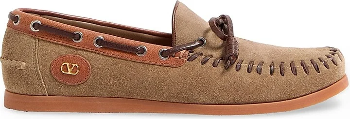 Men's Palm Avenue Crust Leather Boat Shoes - Khaki Tobacco - Size 10