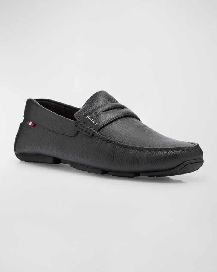 Men's Palven Pilot Grained Leather Drivers - Image 2