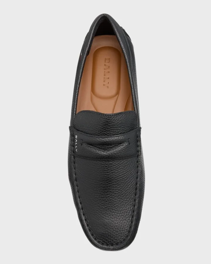 Men's Palven Pilot Grained Leather Drivers - Image 3
