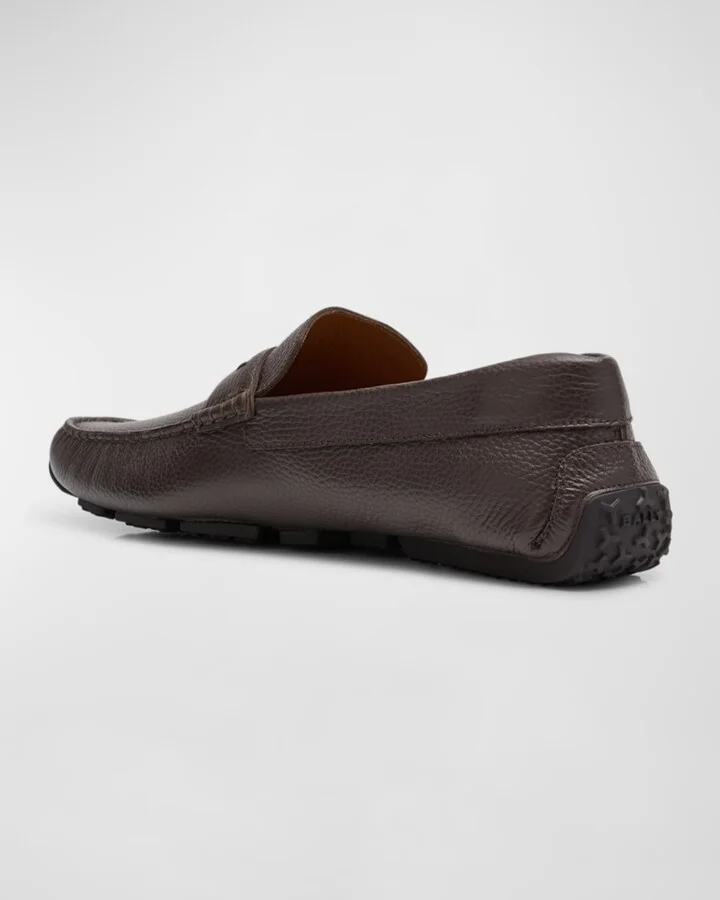 Men's Palven Pilot Grained Leather Drivers - Image 7