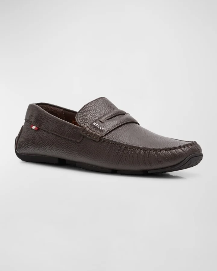 Men's Palven Pilot Grained Leather Drivers - Image 8