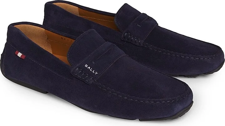 Men's Palven Suede Penny Loafers - Navy - Size 11 - Image 2