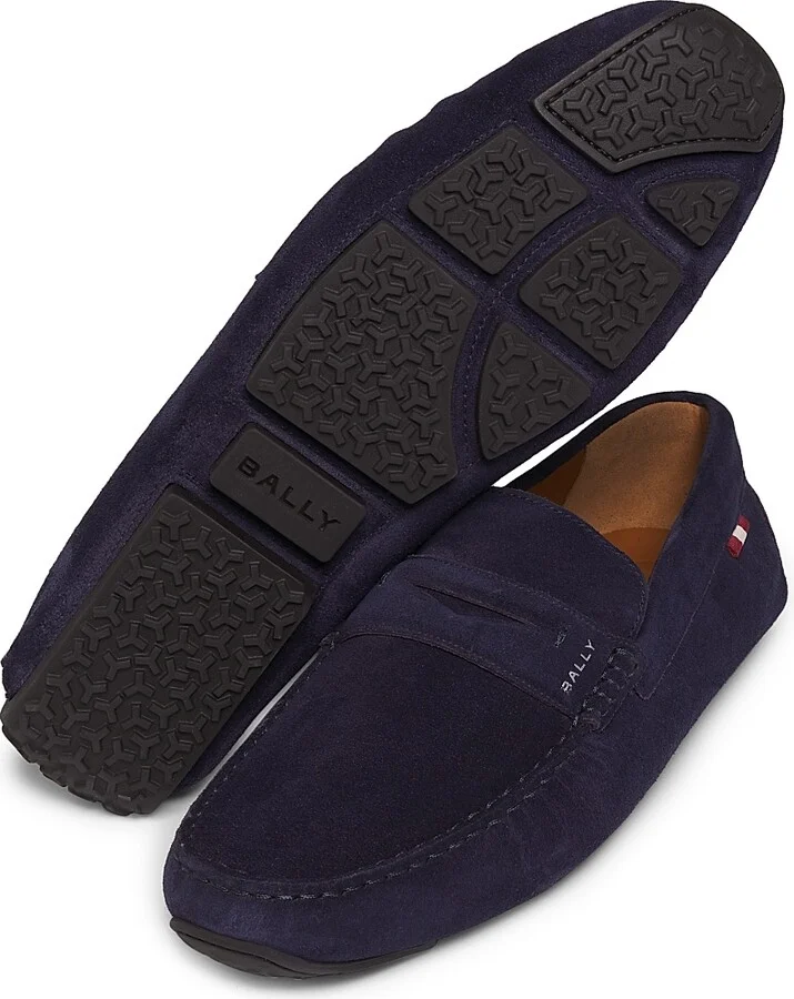 Men's Palven Suede Penny Loafers - Navy - Size 11 - Image 6