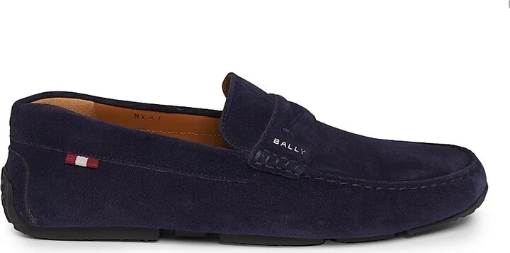 Men's Palven Suede Penny Loafers - Navy - Size 11