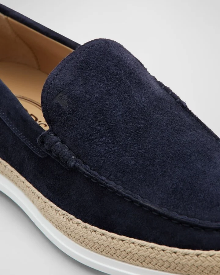 Men's Pantofola Gomma Rafia TV Suede Loafers - Image 2