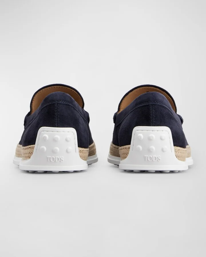 Men's Pantofola Gomma Rafia TV Suede Loafers - Image 7