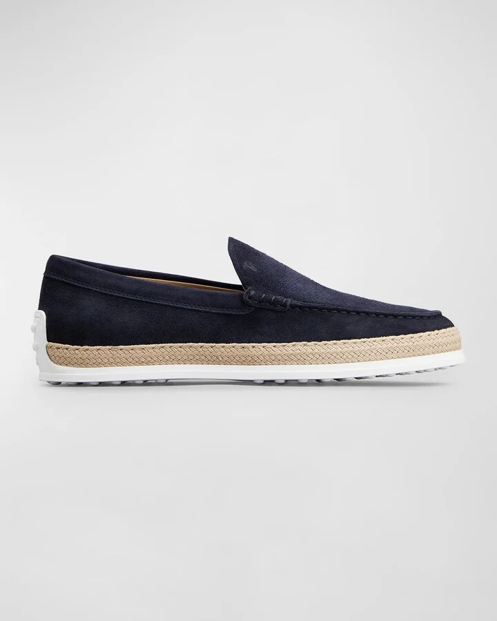 Men's Pantofola Gomma Rafia TV Suede Loafers