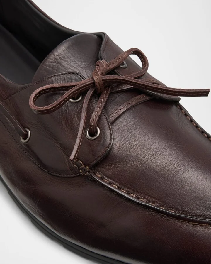 Men's Paquy Leather Boat Shoes - Image 2