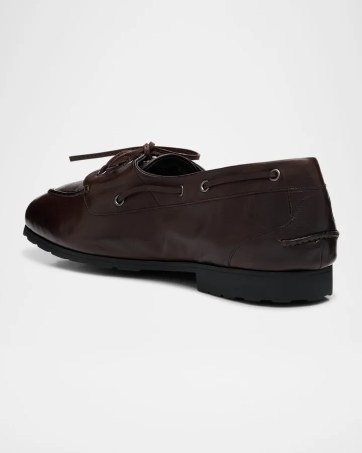 Men's Paquy Leather Boat Shoes - Image 8