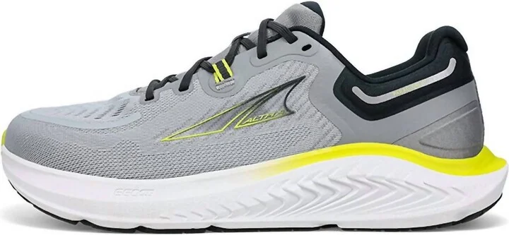Men's Paradigm 7 Road Running Shoes In Gray/lime