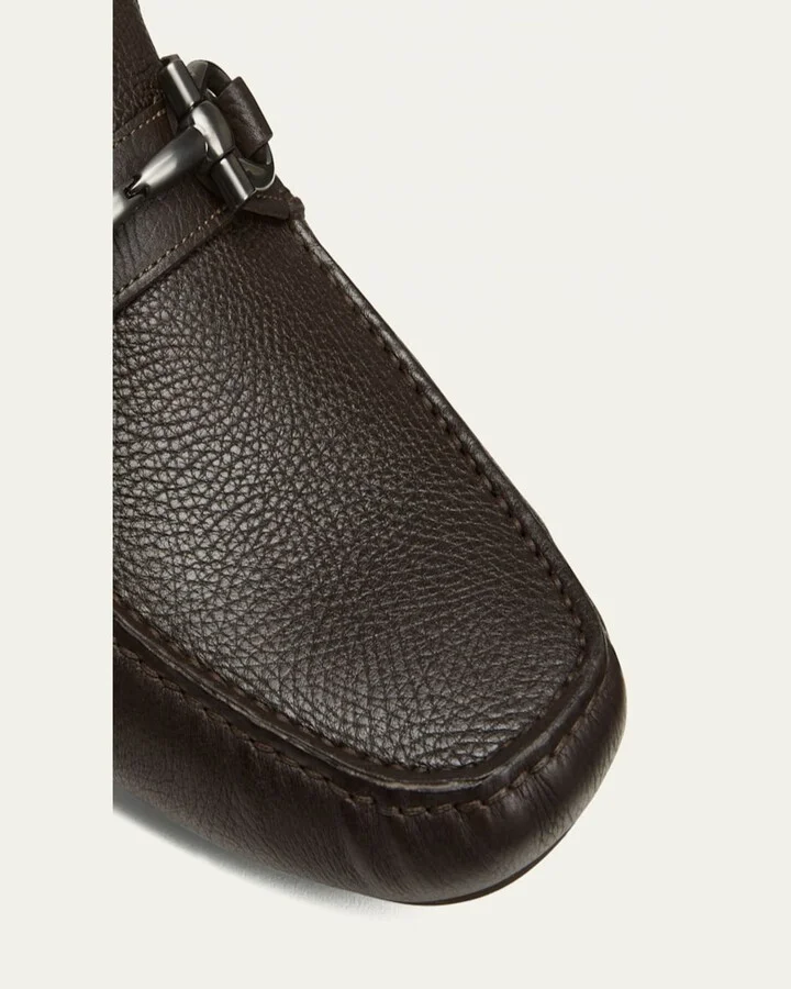 Men's Parigi Gancini Leather Drivers - Image 2