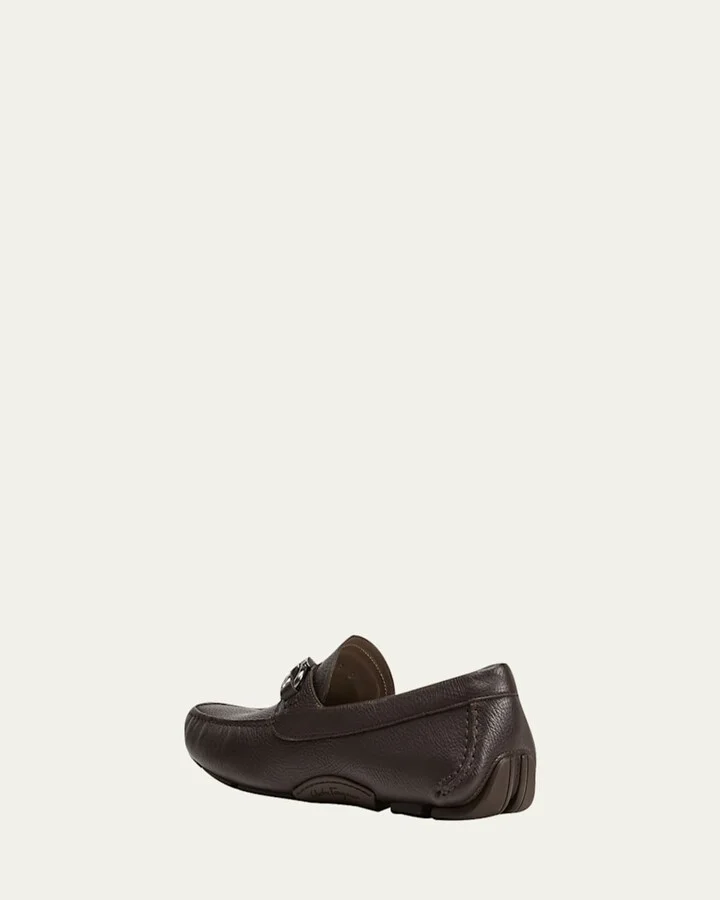 Men's Parigi Gancini Leather Drivers - Image 4