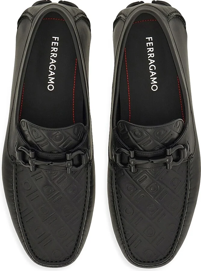 Men's Parigi Leather Moccasins - Nero - Size 6.5 - Image 3