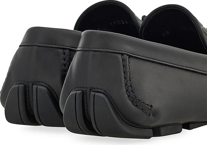 Men's Parigi Leather Moccasins - Nero - Size 6.5 - Image 5