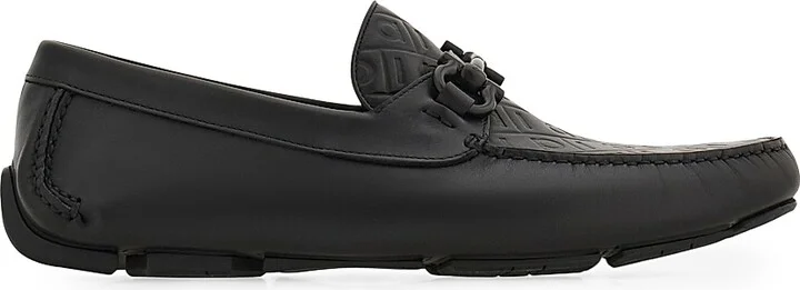 Men's Parigi Leather Moccasins - Nero - Size 6.5