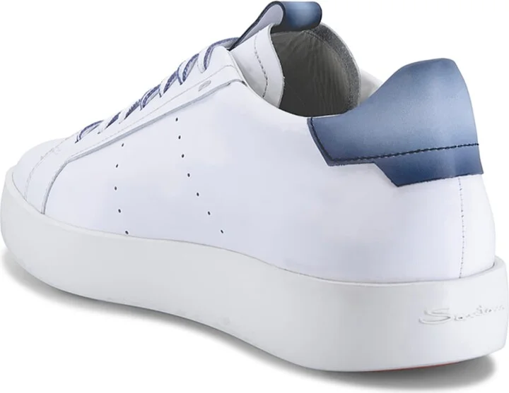 Men's Part Bicolor Leather Low-Top Sneakers - Image 2